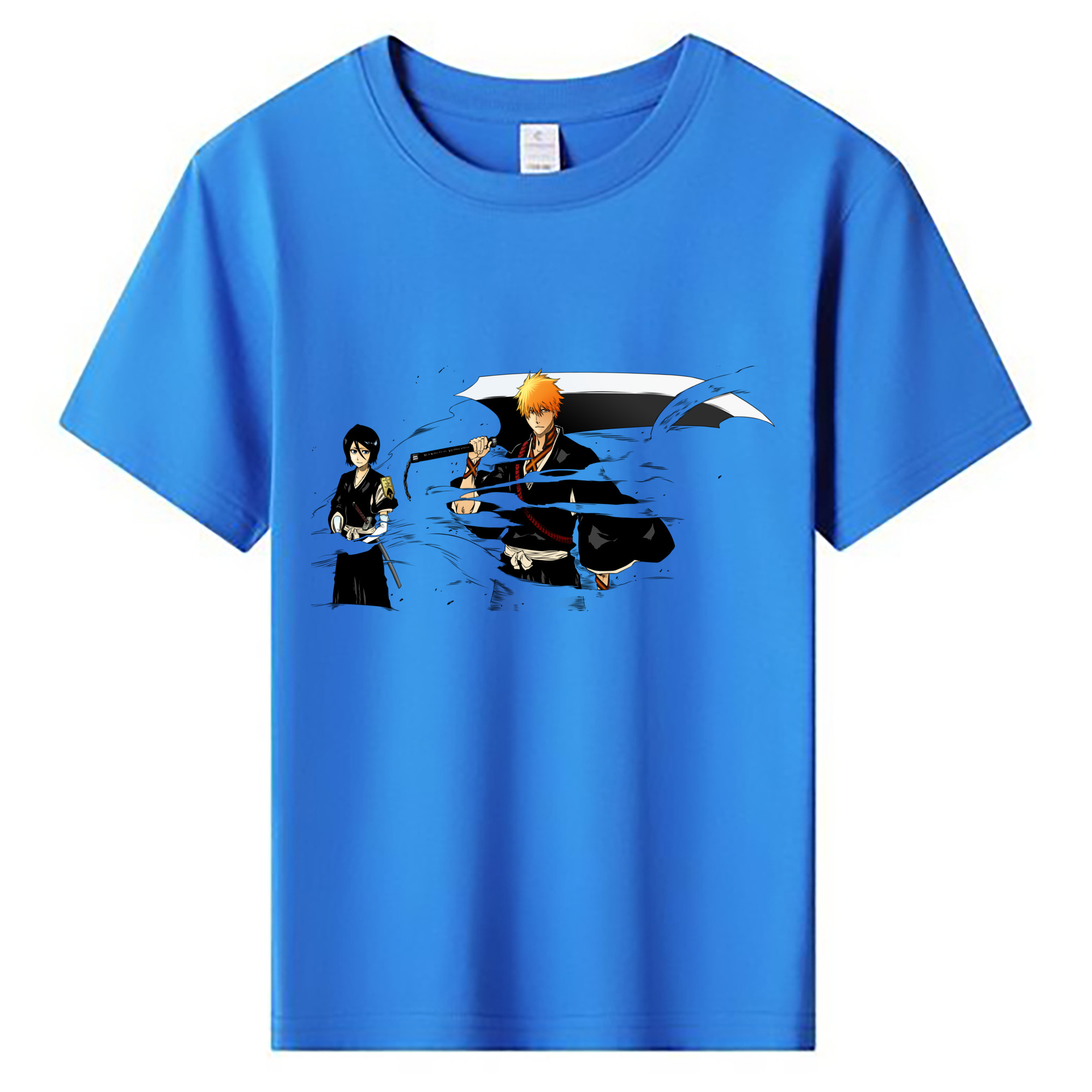 （画像用） ブリーチ 黒崎一護（くろさき いちご）BLEACH Kurosaki Ichigo 綿100％キッズTシャツ（フロントプリント）